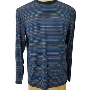 MEN'S GUESS Multi-Color Long Sleeve Shirt. Large